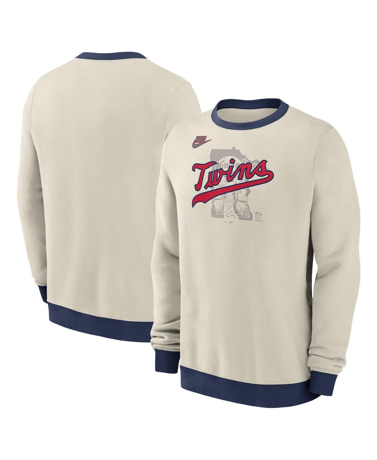 Mens Nike Cream Chicago Cubs Cooperstown Collection Fleece Pullover Sweatshirt Product Image