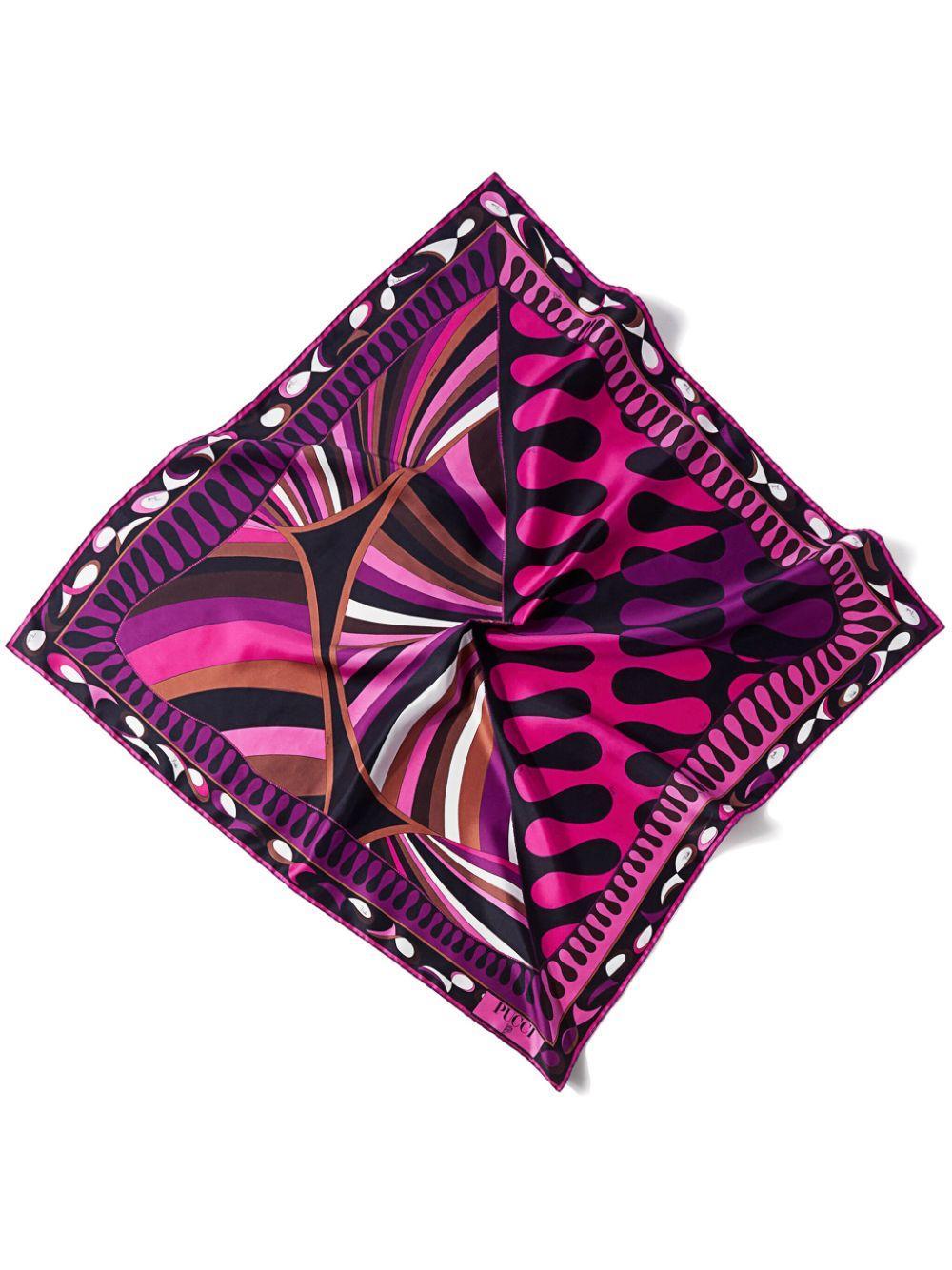 large Iride Leocorno-print silk scarf Product Image