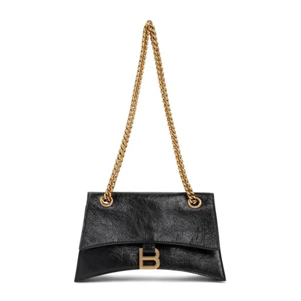 Crush Chain Small Shoulder Bag In Black Product Image