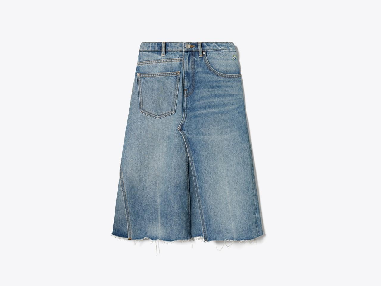 Deconstructed Denim Skirt Product Image