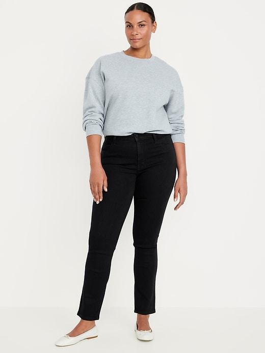 High-Waisted Wow Straight Ankle Jeans Product Image