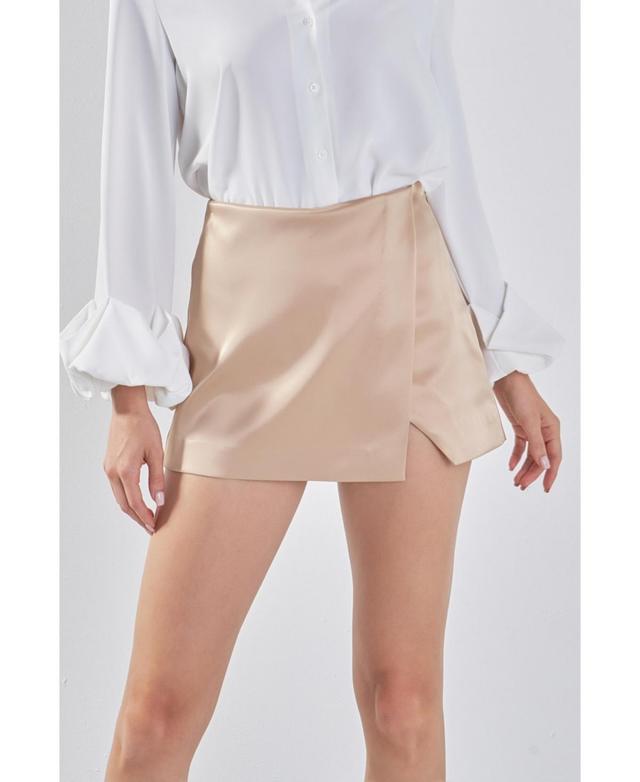 endless rose Womens Satin Asymmetric Skort Product Image