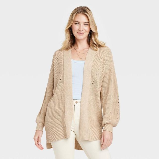 Womens Open-Front Cardigan - Universal Thread Tan XS Product Image