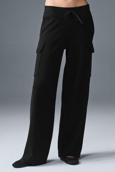 Scholar Knit High-Waist Cargo Pant - Black Product Image