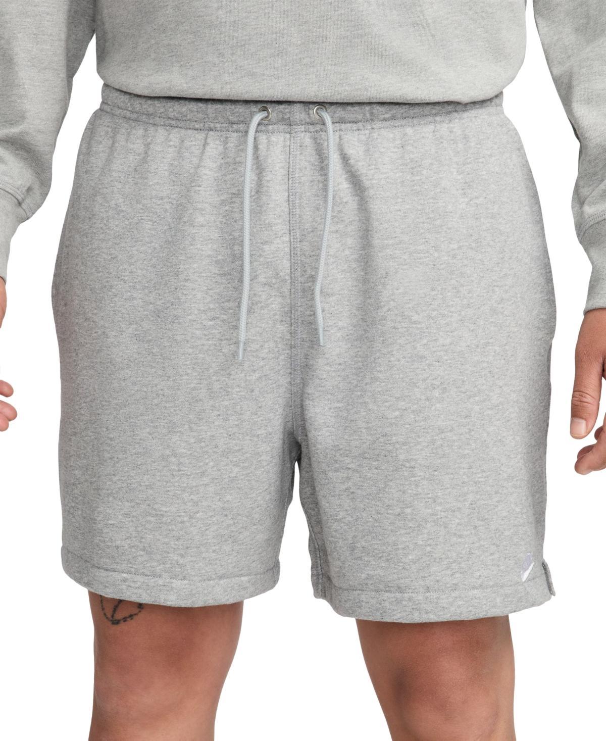 Mens Nike Club French Terry Flow Shorts Dark Gray Grey Product Image