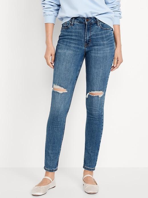 High-Waisted Rockstar Super-Skinny Jeans Product Image