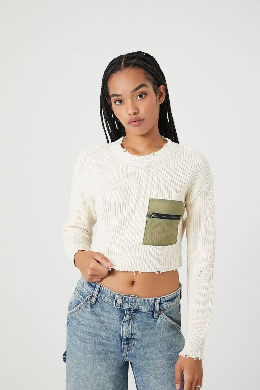 Distressed Cropped Sweater | Forever 21 Product Image