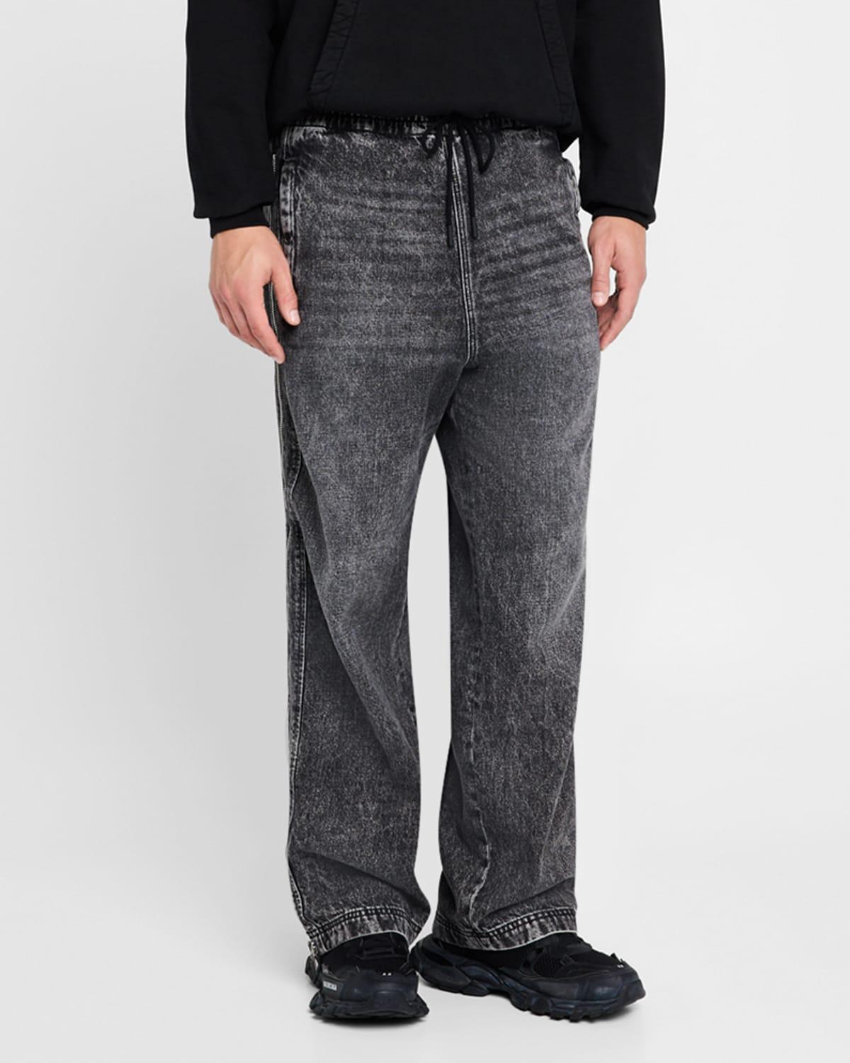 Men's Drawstring Side-Zip Jeans Product Image