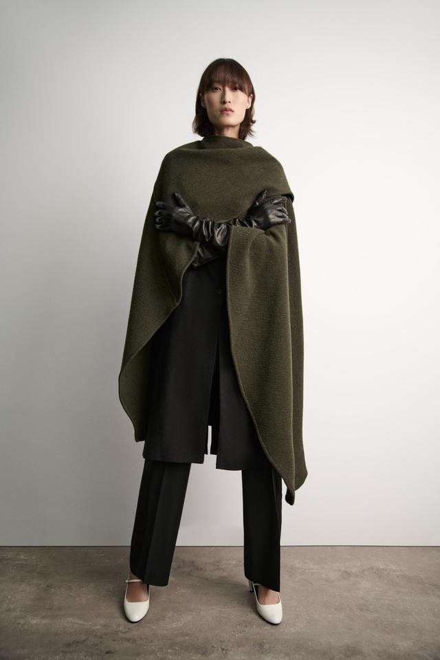 WOOL BLEND ASYMMETRIC CAPE ZW COLLECTION Product Image