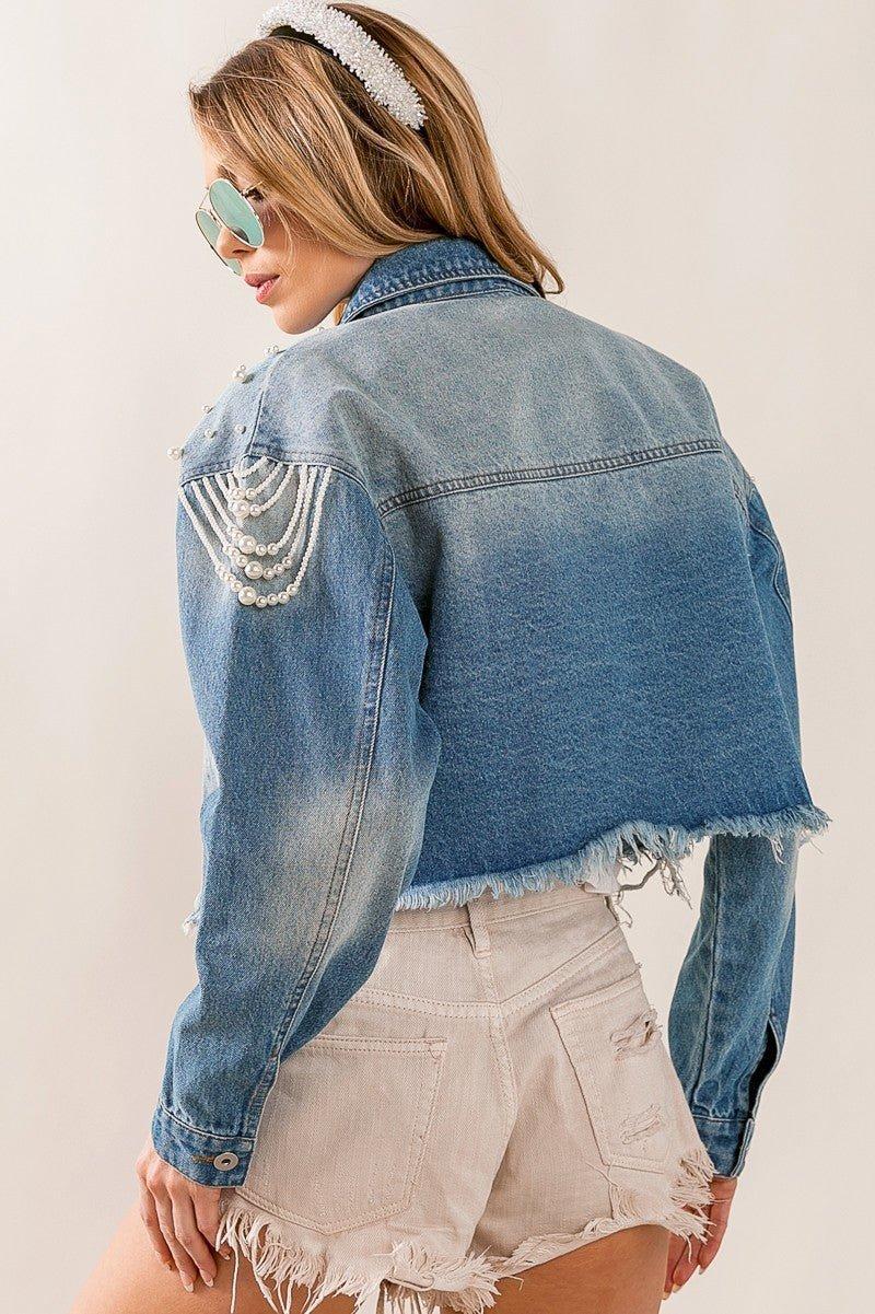 Little Miss Priss Pearly Denim Jacket* Product Image