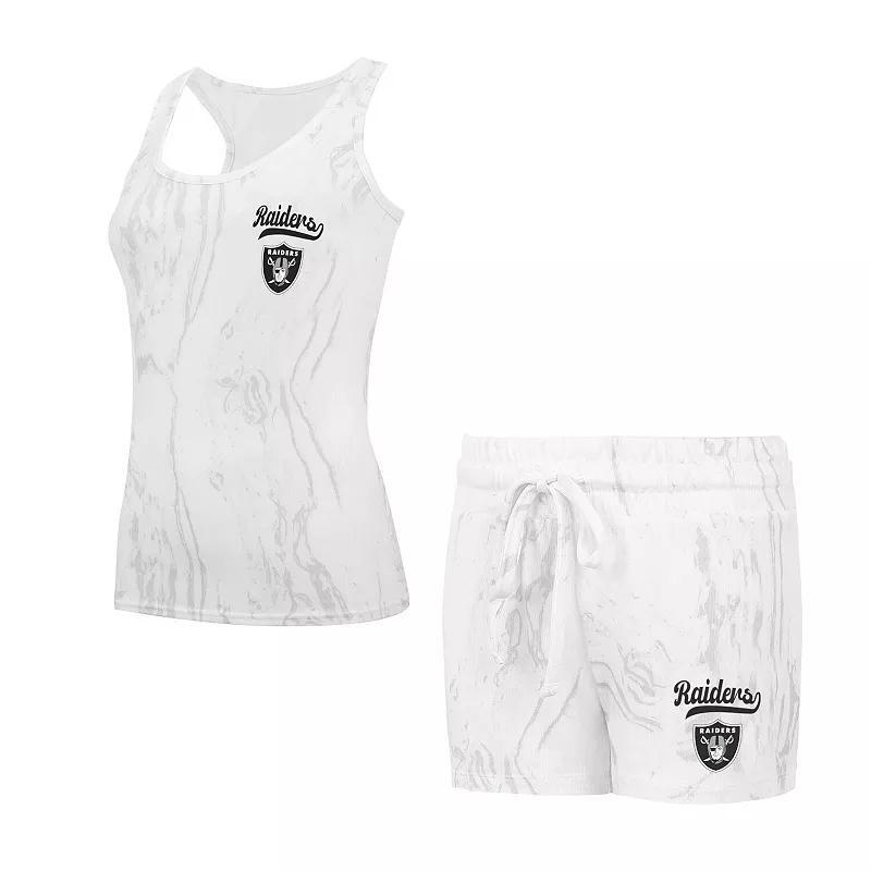 Womens Concepts Sport Las Vegas Raiders Quartz Hacci Knit Tank Top & Shorts Sleep Set Product Image