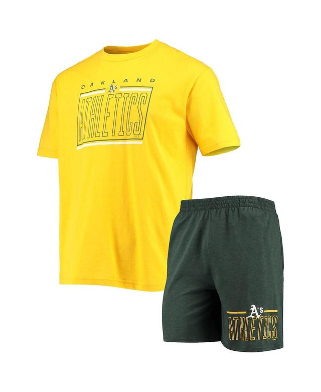 Mens Concepts Sport Green Oakland Athletics Meter T-shirt and Shorts Sleep Set - Green Product Image