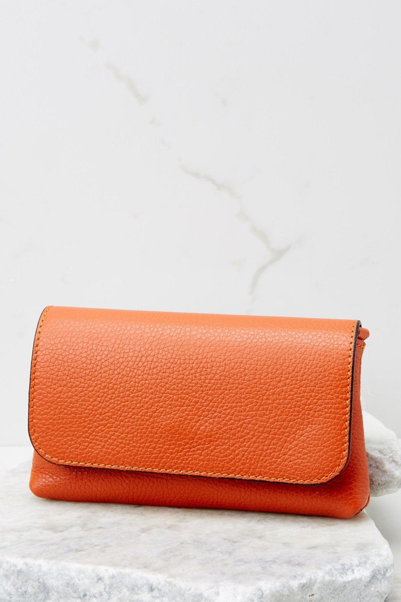 Little Lady Orange Leather Bag Product Image