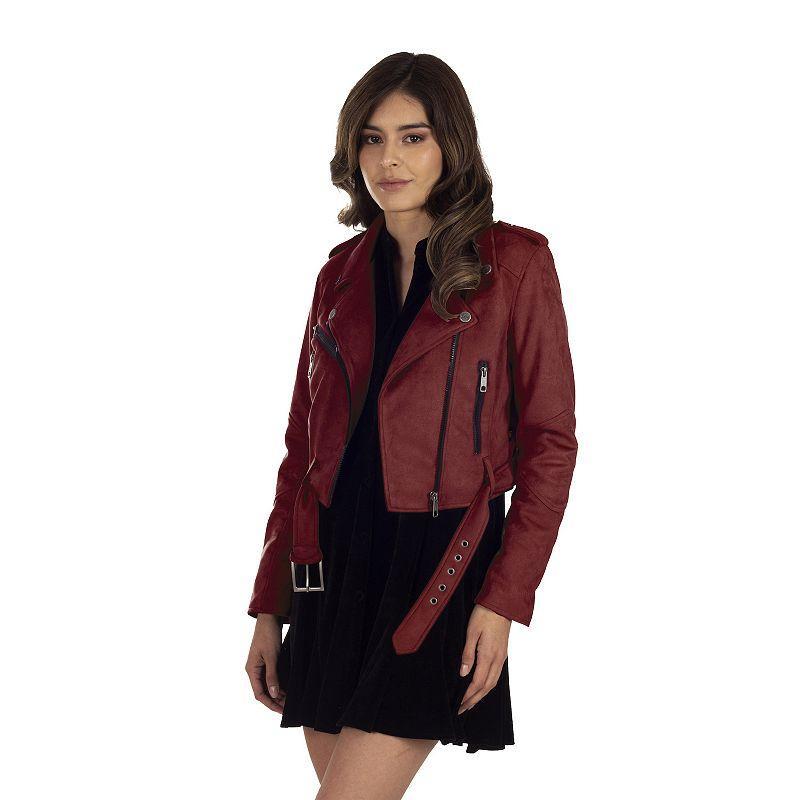 Womens Lee Faux-Suede Biker Jacket Product Image