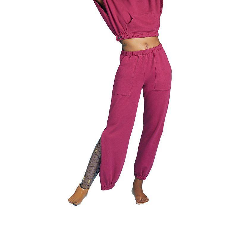 Slick Chicks Adaptive Accessible Side Zipper Joggers, Womens Purple Product Image