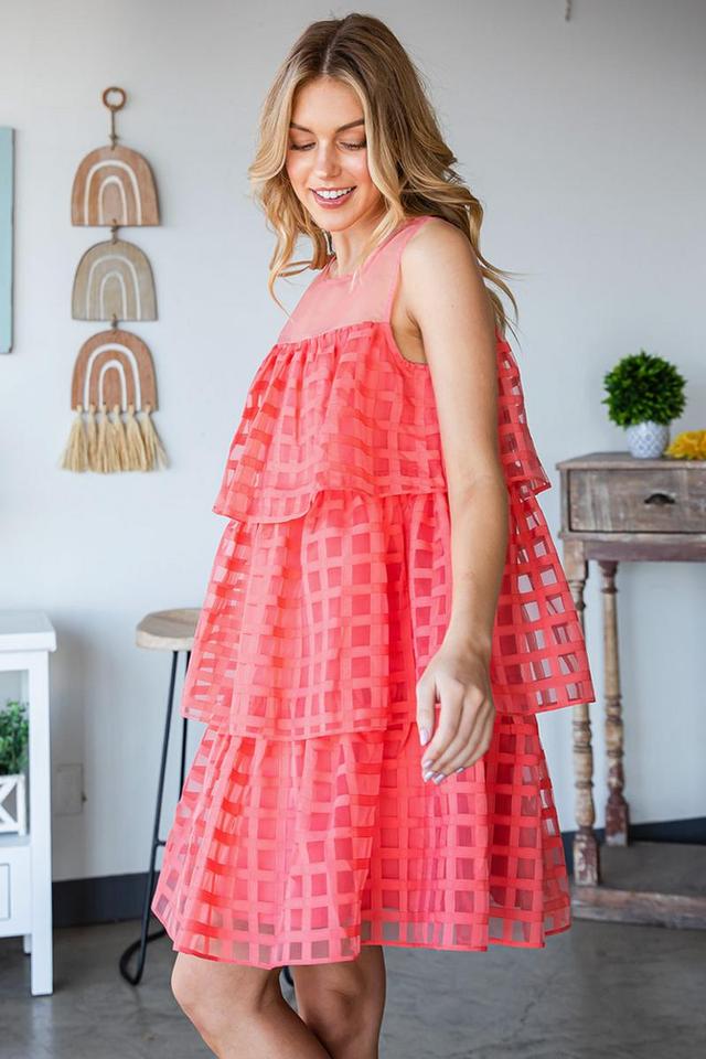 Coral Reef Tiered Dress Product Image