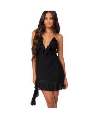 Women's Soho open back ruffle mini dress Product Image