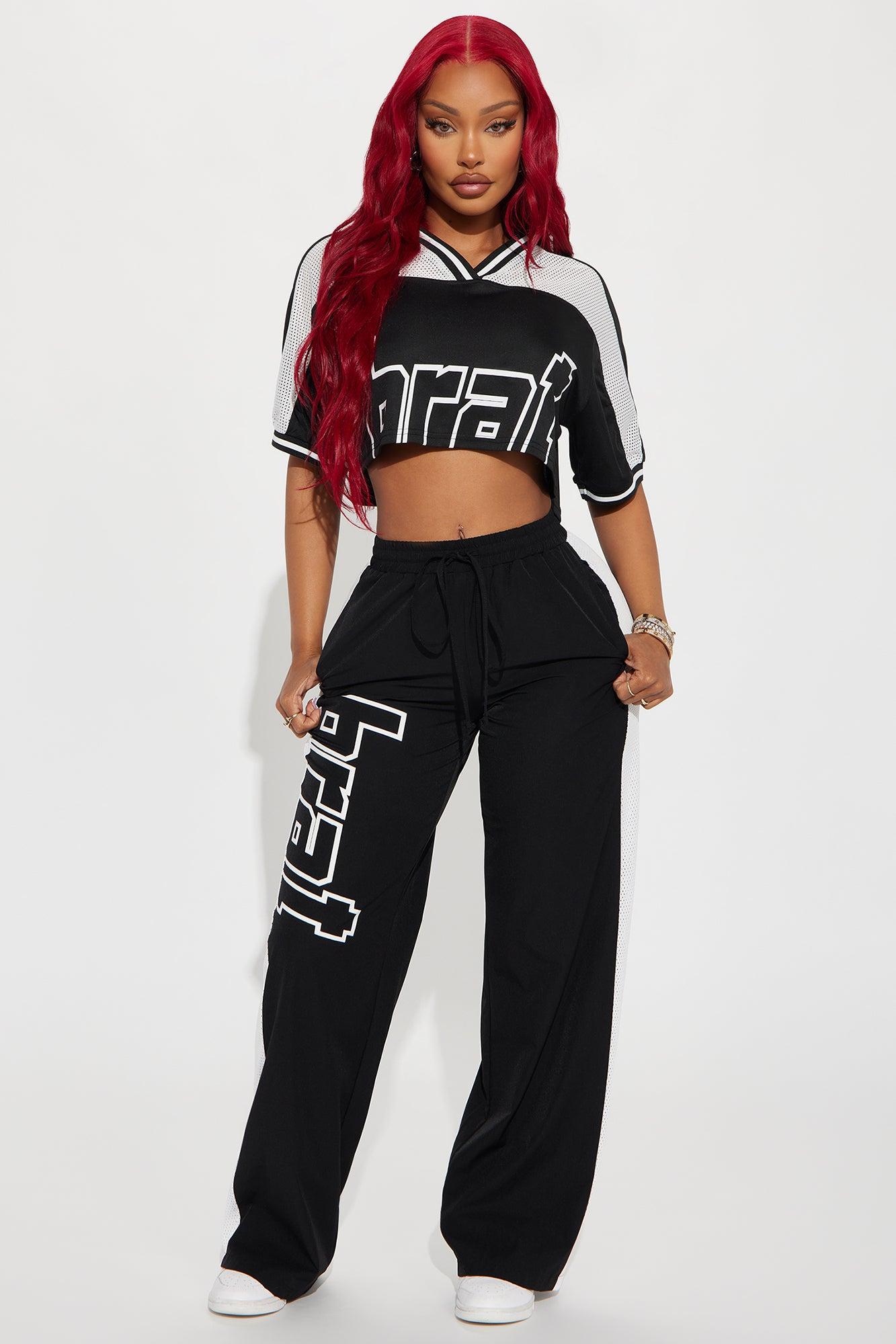 Bratty Jersey Top - Black Product Image