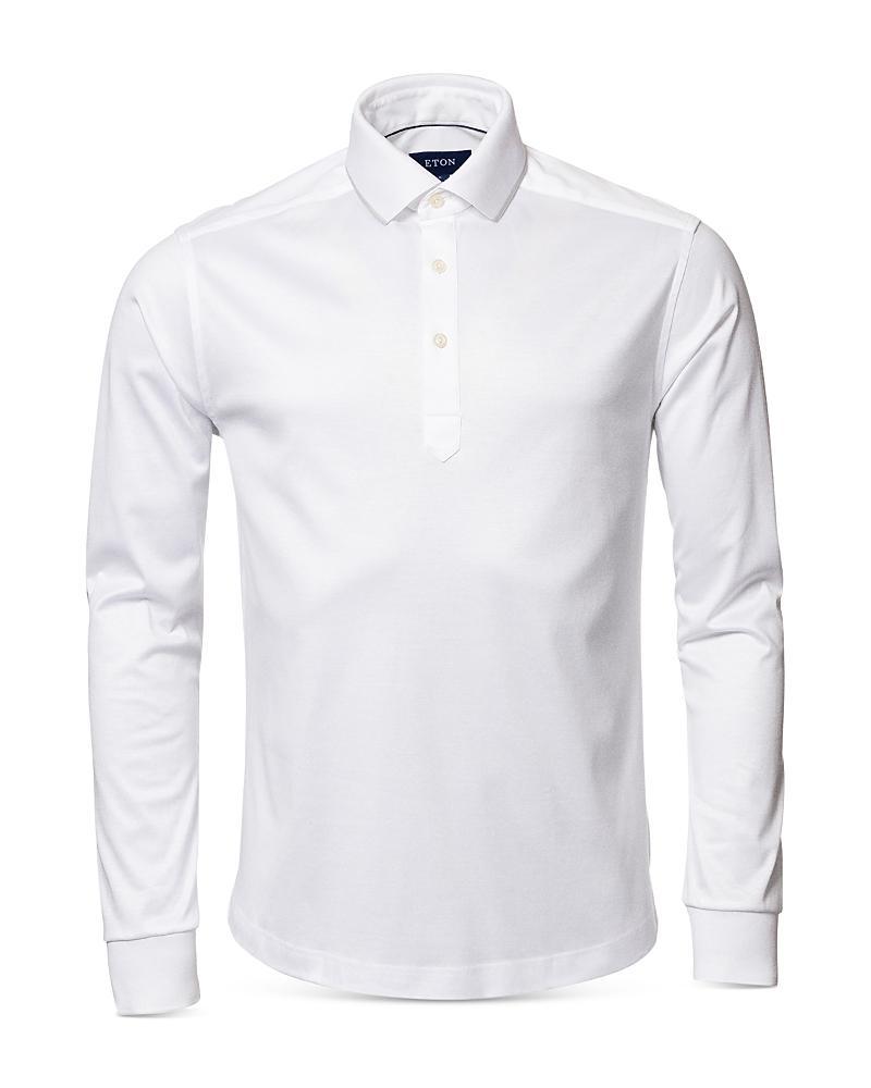 Eton Contemporary Fit Jersey Long Sleeve Polo Shirt Product Image