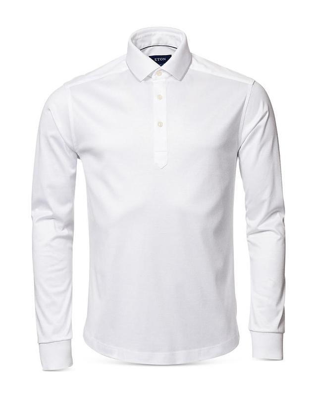 Eton Contemporary Fit Tipped Long Sleeve Polo Product Image