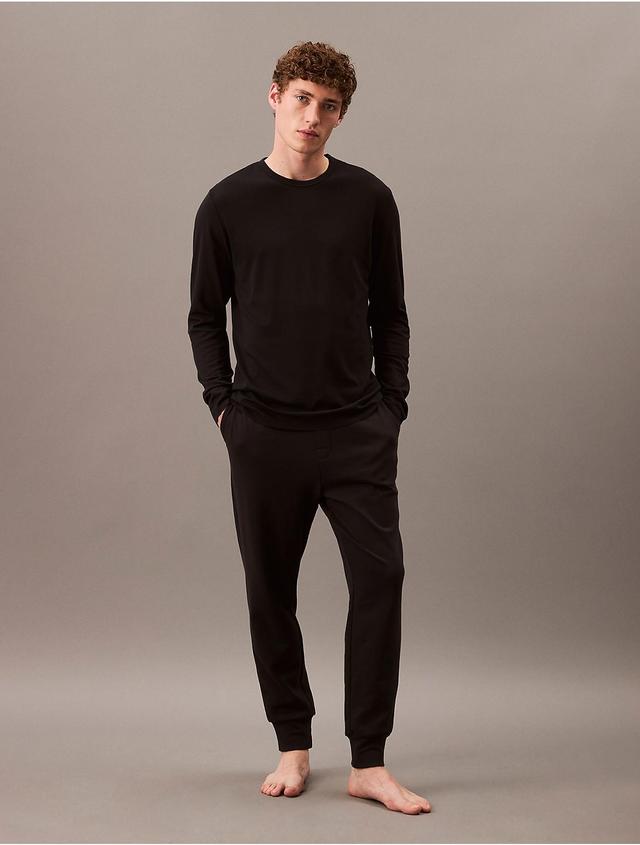 Calvin Klein Mens CK Black Sleep Slim Crewneck T-Shirt - Black - M Product Image