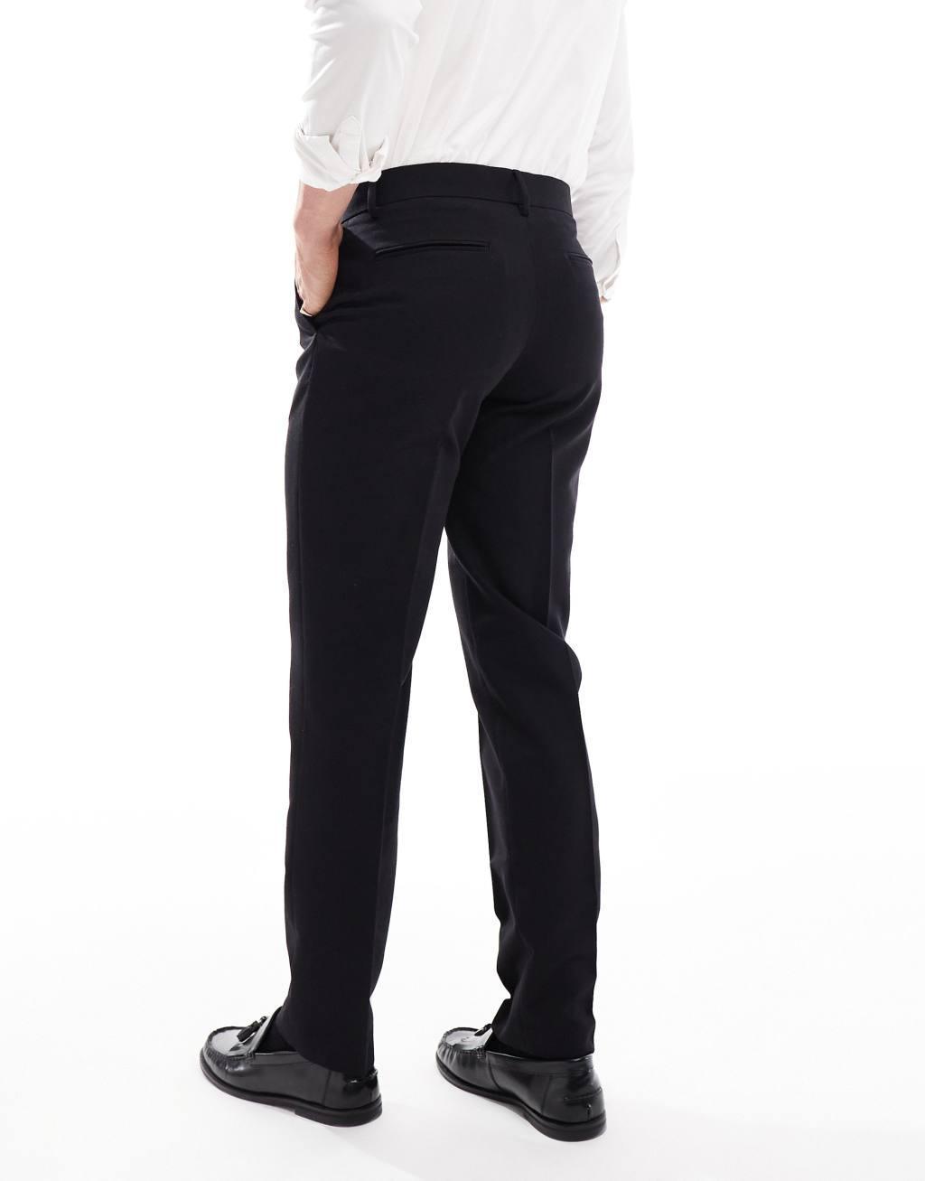 ASOS DESIGN smart slim fit pants in black Product Image