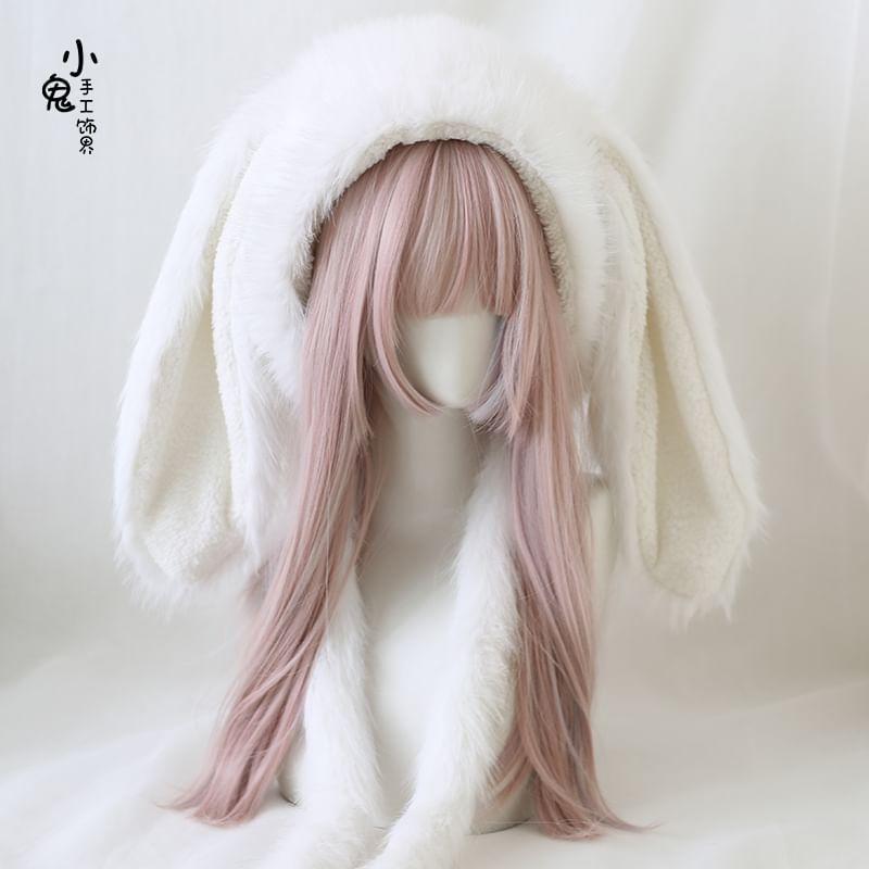 Rabbit Ear Faux Fur Trapper Hat Product Image