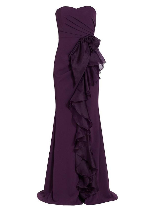 Womens Ruffle Floor-Length Gown Product Image