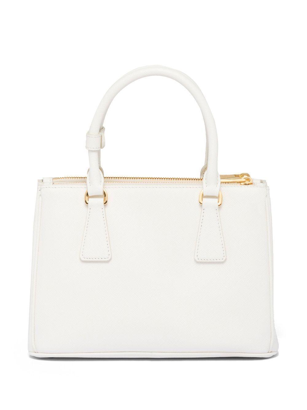 PRADA Galleria Saffiano Leather Large Bag In White Product Image