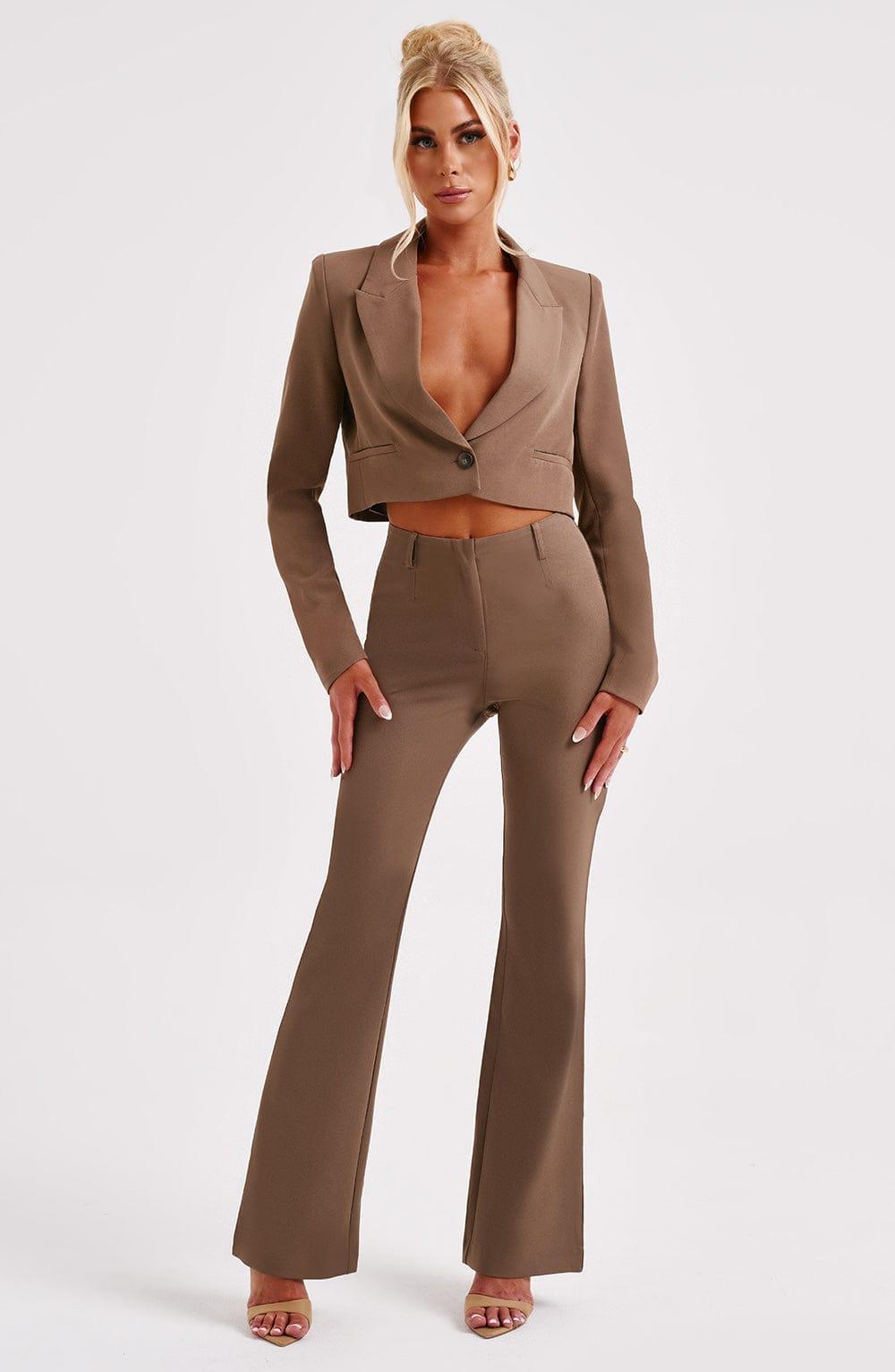 Darci Cropped Blazer - Mocha Product Image