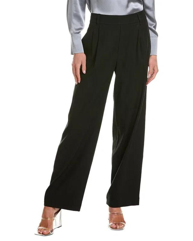 Wide Leg Pull-on Wool Pant In Black Product Image