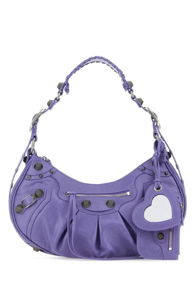 BALENCIAGA Le Cagole S Shoulder Bags Purple Product Image