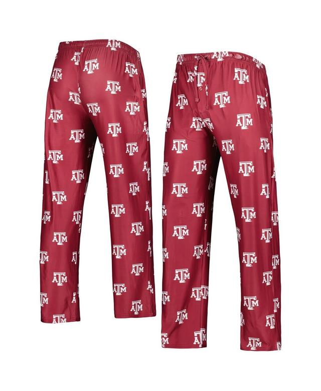 Mens Concepts Sport Maroon Texas A&M Aggies Logo Flagship Allover Print Pants Product Image