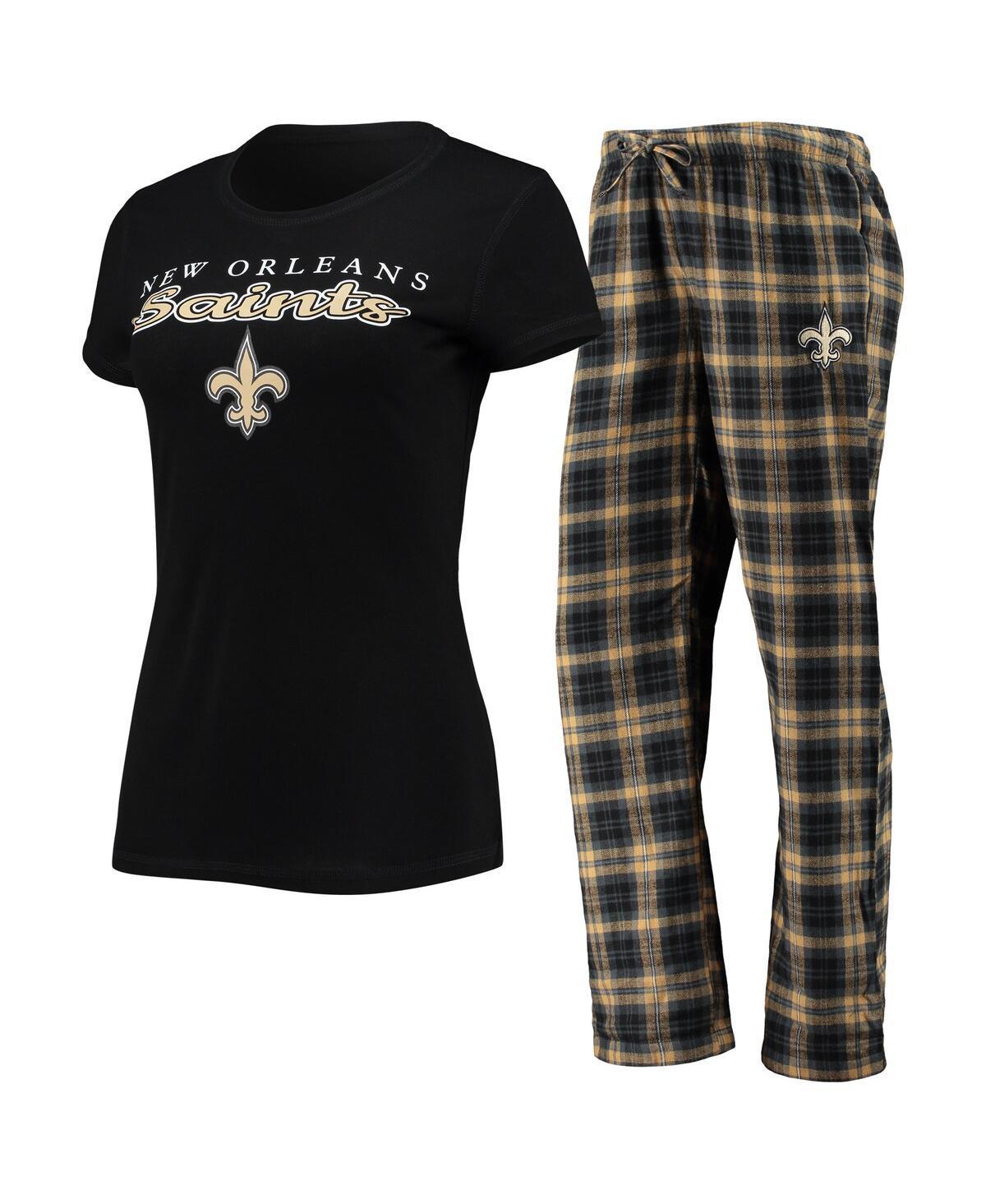 Womens Concepts Sport /Gold New Orleans Saints Logo T-Shirt & Pants Set Product Image