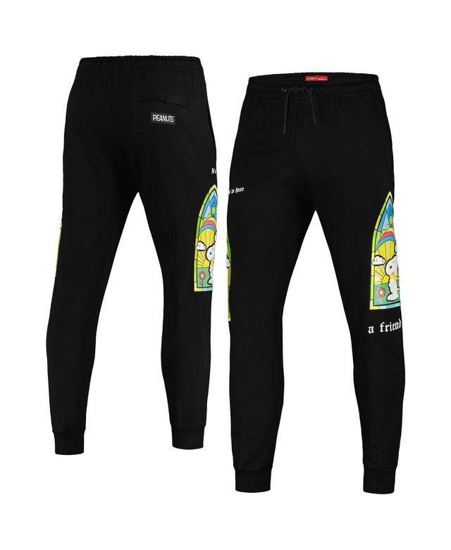 Mens Freeze Max Black Peanuts Snoopy A Friend Jogger Pants Product Image