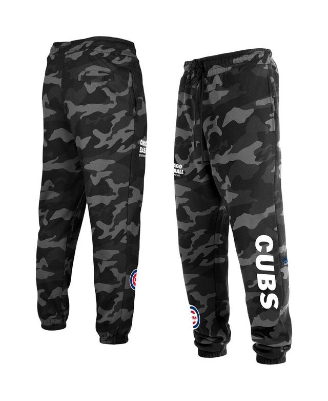 Mens New Era Black Chicago Cubs Camo Jogger Pants Product Image