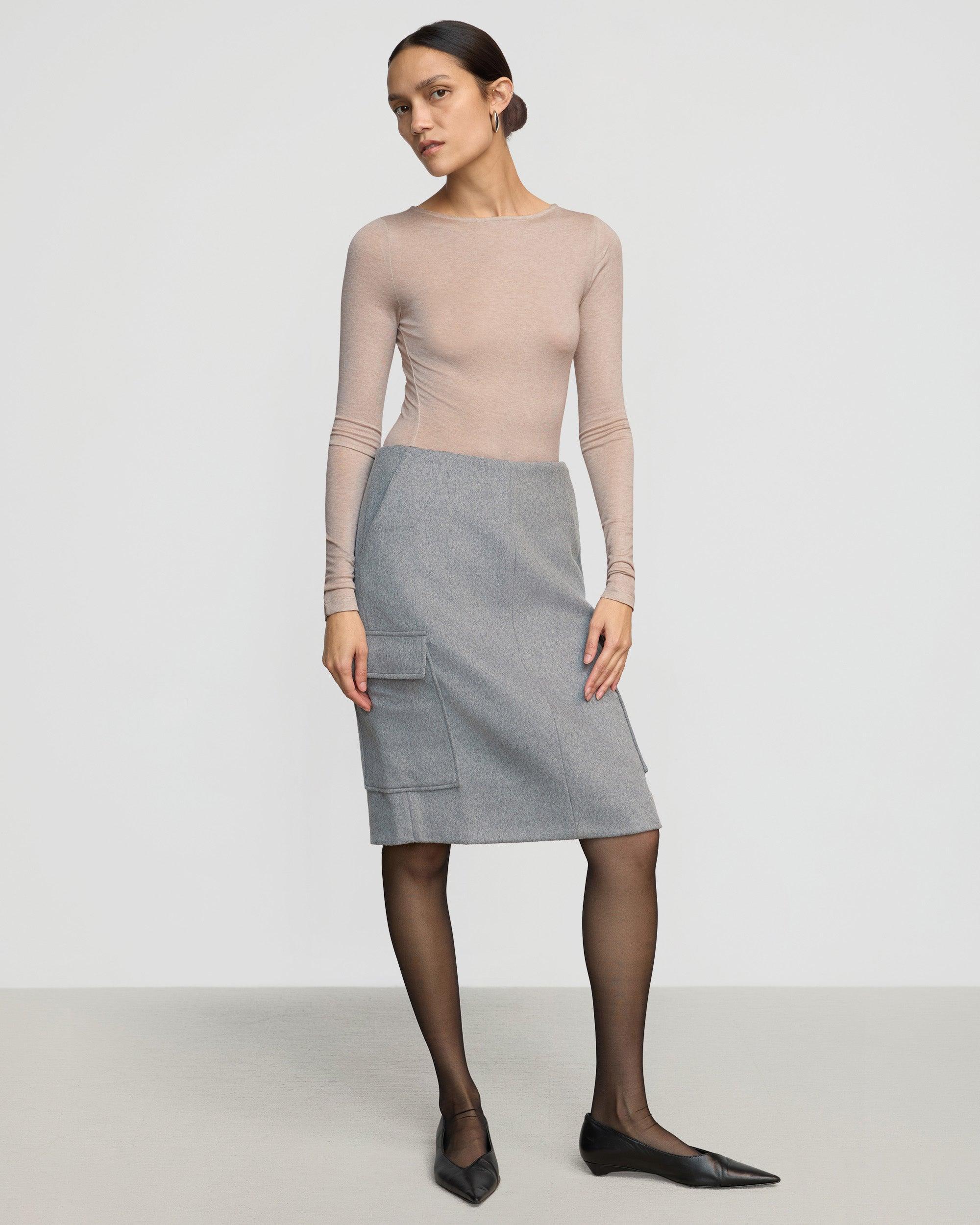 Eileen Wool-Blend Skirt Product Image