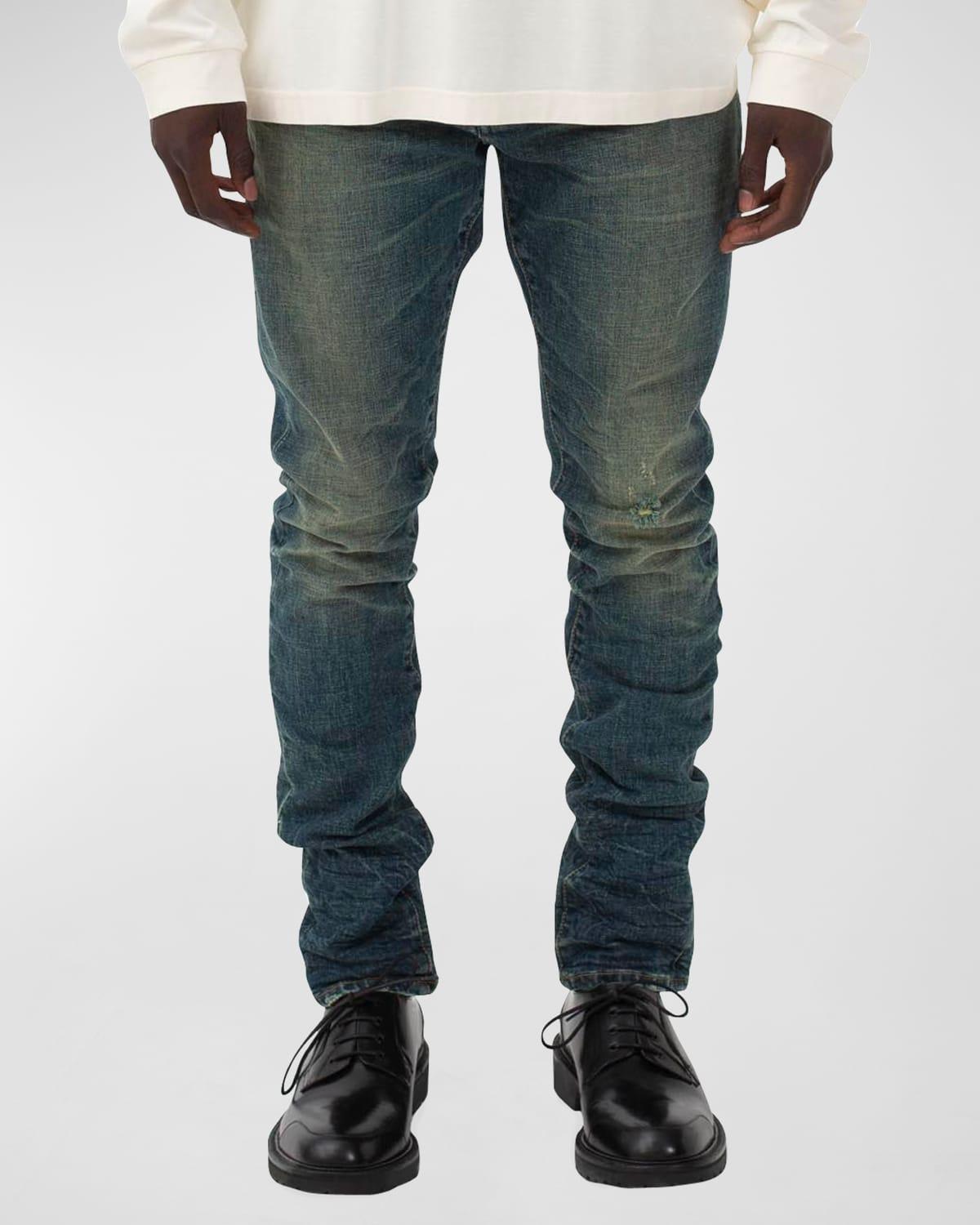 Men's P001 Tinted Mid Indigo Skinny Jeans Product Image