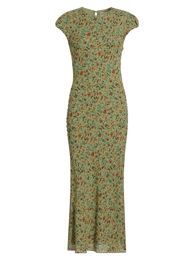 Womens Leana Floral Georgette Midi-Dres Product Image