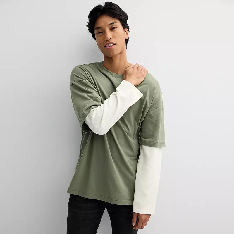 Hollywood Thermal Mock-Layer Tee, Mens Product Image