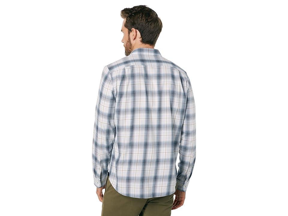 Vince Seaside Plaid Long Sleeve (Surf Mist) Men's Clothing Product Image