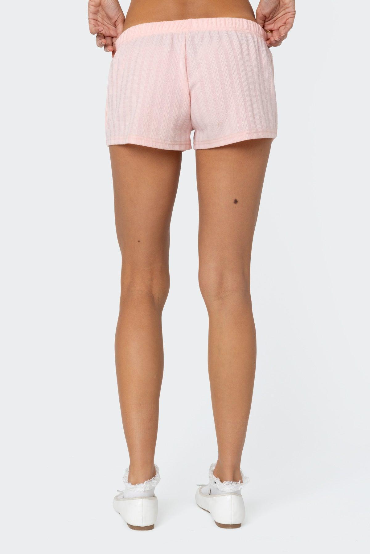 Irene Low Rise Pointelle Micro Shorts Product Image