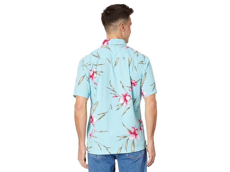 Quiksilver Waterman Night Bloomer Short Sleeve Woven (Gulf Stream Night Bloomer) Men's Clothing Product Image