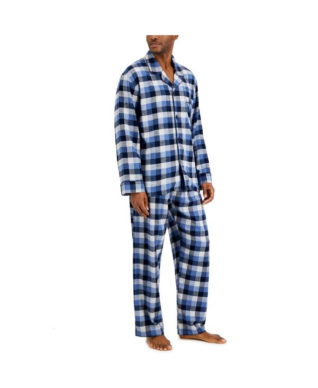 Hanes Mens Flannel Plaid Pajama Set - Red Product Image