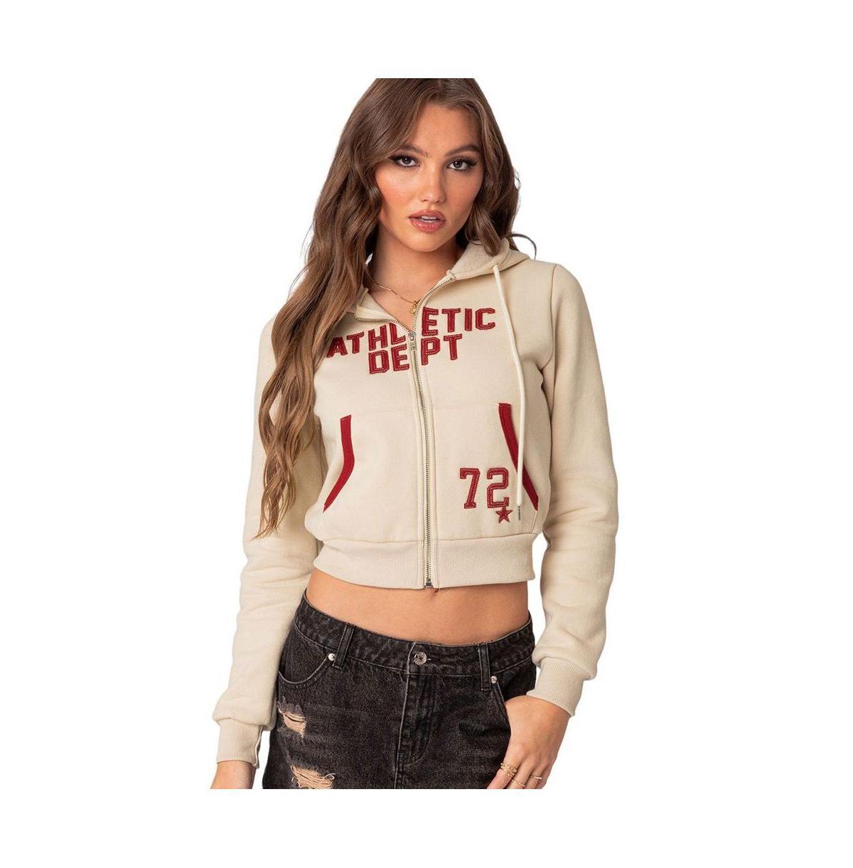 Womens Athletic Dept cropped zip up hoodie Product Image