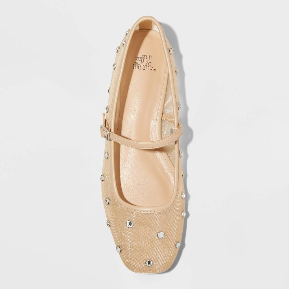 Women's Elsa Mary Jane Ballet Flats with Memory Foam Insole - Wild Fable™ Beige 8 Product Image