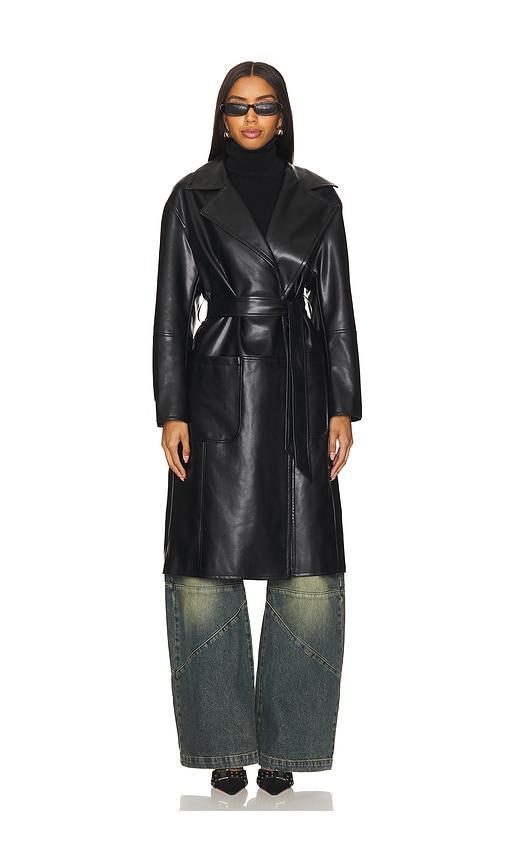 Claire Faux Leather Trench Product Image