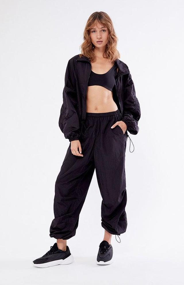 Womens Ruched Shine Baggy Pants Product Image