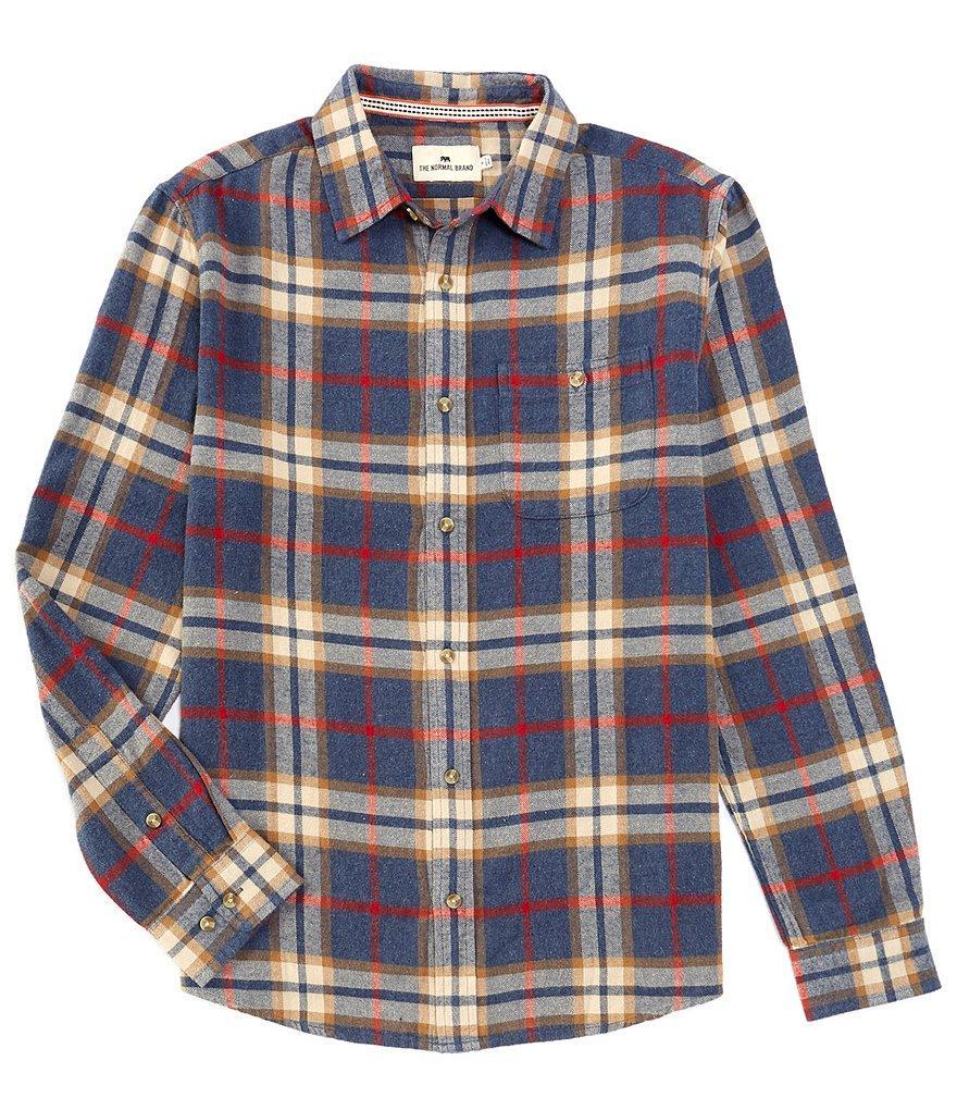 The Normal Brand Hudson Double Brushed Flannel Long Sleeve Woven Shirt Product Image