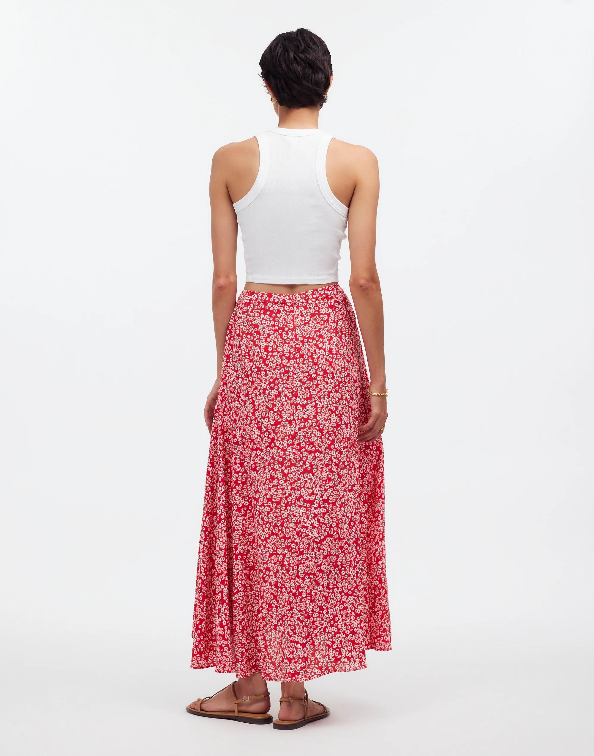 Midi Slip Skirt in Floral Product Image